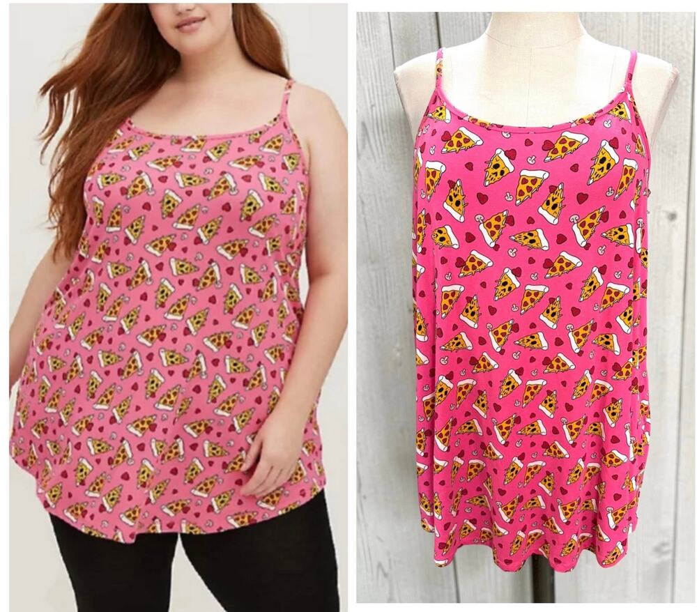 Torrid 1 (1x 14/16) Skull Pizza Heart Tattoo Punk Gothic Mini Sleep Lounge Gown